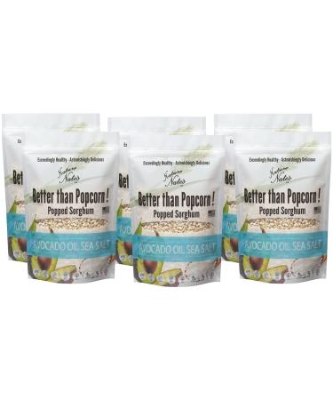 Nature Nates Popped Sorghum, Avocado Oil Sea Salt - Organic, Keto & Gluten Free, Healthy Snacks, Better Than Popcorn, Made in USA - 5 Ounce (Pack of 6) - Buy Online on GoSupps.com