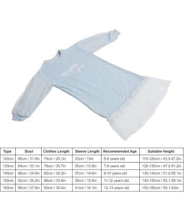 Shanrya Girls Dress - Safe Skin-Friendly Everyday Clothing | Light Blue Children's Dress for Parties School Activities & Home Trips (130cm) - Buy Online on GoSupps.com