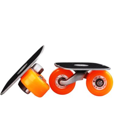 JINCAO Orange Portable Roller Road Drift Skates Plate Anti-Slip Board Aluminum Truck with PU Wheels with ABEC-7 608 Bearings
