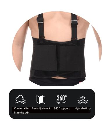 Adjustable Lumbar Back Brace Support Belt for Pain Relief & Recovery | Heavy Lifting Support - Black M - Buy Online on GoSupps.com