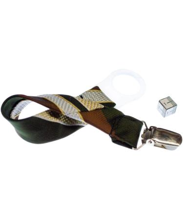 Handmade Vintage Tie Pacifier Chain - Upcycled Brown Silicone Clip Strap for Babies | Miniblings - Buy Online on GoSupps.com