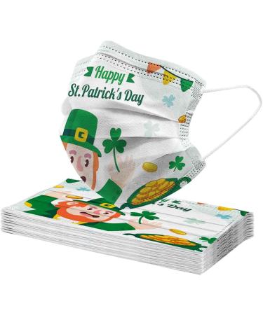 50PCS St Patricks Day Disposable Face_M sks for Adults 3-Layer Breathable Protection Holiday Party Decorations for Women Men - Buy Online on GoSupps.com