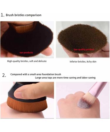 CYzpf Kabuki Brush Blush Brush Flawless Foundation Brush Petal No Trace Makeup Brush Soft Hair Portable Single with Storage Box Black One Size - Buy Online on GoSupps.com