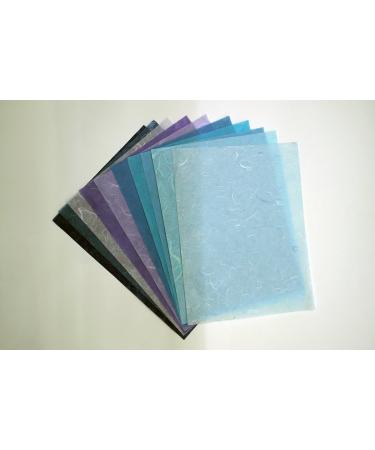 Mulberry Paper Stock 65 Handmade Tissue Sheets 8.5x11 for Origami - Natural Fiber Design in Red, Green, Blue, Yellow - Buy Online on GoSupps.com