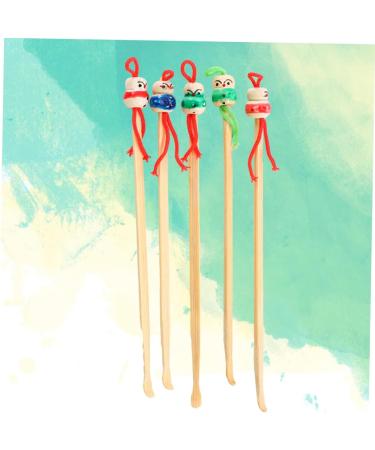 Beaupretty 12-Pack Cartoon Ear Cleaners Set Wooden Ear Cleaners Adorable Wax Removers Random Colors Essential Tool for Gentle Wax Removal at Home - Buy Online on GoSupps.com