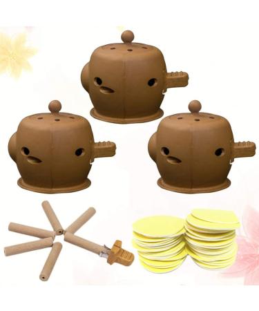 Milisten Moxibustion Kit 3pcs Moxa Moxibustion Boxes 100pcs Moxa Sticks 100pcs Moxa Heat Patches Moxibustion Stick Burner - Buy Online on GoSupps.com