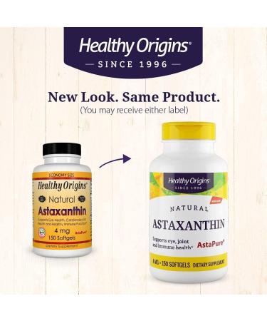 Healthy Origins Astaxanthin (AstaPure) 4 mg - 150 Softgels - Buy Online on GoSupps.com