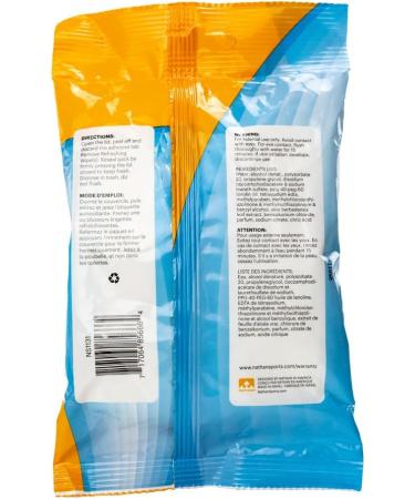 Nathan Body Wipes - Alcohol Cleansing & Deodorizing After Workout - Refreshing Scent - Travel Size - 15 Count Pack - Buy Online on GoSupps.com