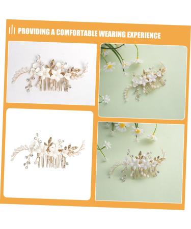 FRCOLOR Bridal Headwear Metal Hair Comb Bridal Hair Clips Womens Headpiece Bride Hairpin Comb Clips for Hair Decorative Hair Combs Hair Comb Clips Wedding Hair Accessories for Bride - Buy Online on GoSupps.com