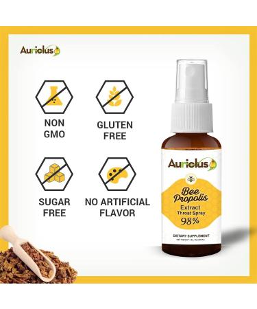 Auriolus Bee Propolis Throat Spray- Alcohol-Free Immune Support & Sore Throat Relief- Antioxidants Keto Paleo Gluten-Free- 1 Fl Oz (Pack of 2) - Buy Online on GoSupps.com