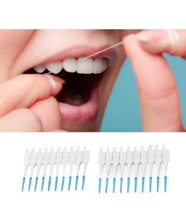 200 Soft Interdental Brushes with Floss & Case | Portable Oral Care Tool | Blue Silicone Head - Perfect for Fresh Breath & Dental Hygiene - Buy Online on GoSupps.com