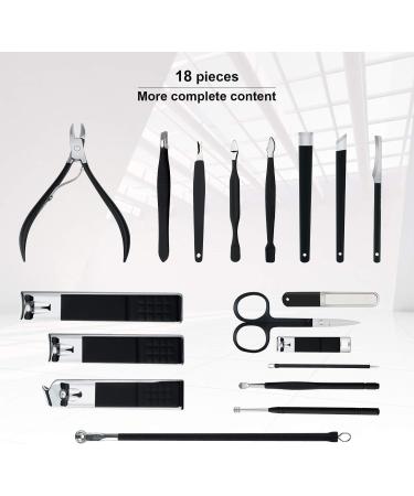 Keiby Citom Manicure Set 18pcs Professional Nail Clippers Kit Pedicure Care Tools-Stainless Steel Grooming Tools With Rose Gold PU Leather Case for Travel & Home (Pink) - Buy Online on GoSupps.com
