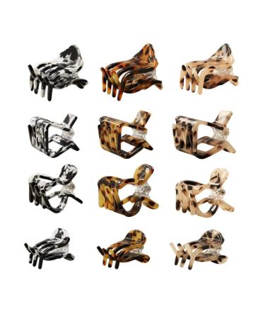 Youkimoda Strong Hold Hair Claw Clips - Set of 12 Mini Clips for Women and Girls | Ideal for Thin to Thick Hair | Large Hair Barrettes - Buy Online on GoSupps.com