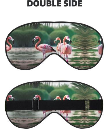 SSIMOO Flamingos & Pineapples Eye Mask - Double-Sided Soft Light Blocking for Sleep Quality - International Shipping Available - Buy Online on GoSupps.com