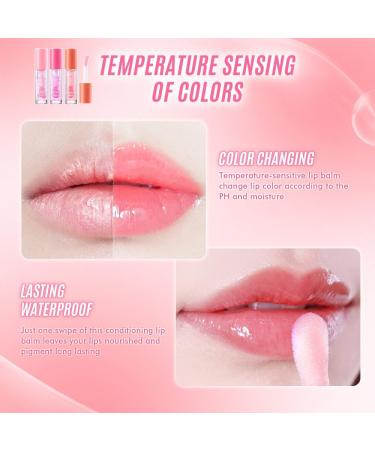 3 Pack Tinted Lip Gloss - Moisturizing Serum - Long Lasting - Shiny Finish - Nourishing Non-Greasy Texture - Color Changing Transparent Lip Oil - Buy Online on GoSupps.com