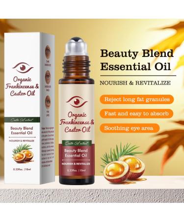 Organic Frankincense & Castor Oil Roll On: Beauty Blend Essential Oil Roller for Eye Face & Body Care Nourish Skin Revitalize Eye Contour | 0.33fl oz 10ml Castor Oil Organic Roll On (Pack of 1) 0.34 Fl Oz (Pack of 1) - Buy Online on GoSupps.com