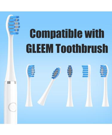 Soft Replacement Toothbrush Heads for Gleem Electric Toothbrush - 5 Pack Compatible & Affordable - Buy Online on GoSupps.com
