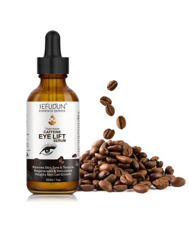 Caffeine Eye Serum Eye Serum Anti Aging Wrinkles Effectively Fades Dark Circles Eye Bags Helping to Minimize Wrinkles and Fine Lines Eliminate Puffiness with EGCG Vitamin C Under Eye Serum 30ml