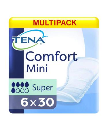 TENA Comfort Mini Super 761727 Pads 6x30 180 pieces NEW QUANTITY 30 pieces (pack of 6)