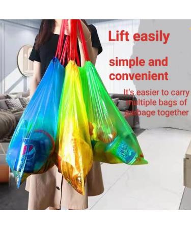RJHSW 2-4 gallon (about 10-12 liters) extra thick colorful small drawstring garbage bags for bathroom kitchen bedroom office 10 rolls (150 pcs) - Buy Online on GoSupps.com
