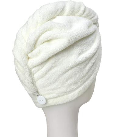Magic Instant Hair Dry Towel for Women - Perfect for Curly & Thick Hair - Beige Turban - Buy Online on GoSupps.com