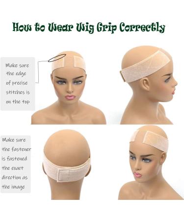 KUOU 2-Pack Velvet Wig Handles - Non-Slip Comfortable Adjustable Headbands for Secure Wig Wear - Buy Online on GoSupps.com