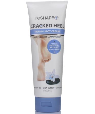 Reshape+ Cracked Heel Rough Spot Cream For Flawless Looking Feet - Dry Cracked Heels  Rough Spots  And Calluses - Avocado Oil  Shea Butter  Lactic Acid 8 Fl Oz