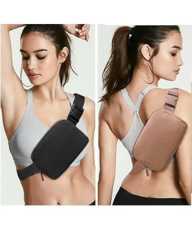 Belt Bag Waist Pack Crossbody Fanny Pack for Women and Men - Adjustable Strap, Small Pouch for Travel, Workout, Running - Black - Buy Online on GoSupps.com