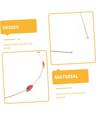 Baluue Strawberry Headband Carrot Hair Hoops Headdress Strawberry Hair Band Strawberry Hair Clip Fancy Headpiece Headbands Lace Cute Hairbands Pearl Hair Tie Seashell Fruit Alloy (iron) - Buy Online on GoSupps.com