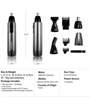 URBANER Beard Trimmer for Men - Waterproof Grooming Kit & Nose/Ear Hair Clippers 6-Piece Set Perfect Mustache Trimmer Gift - MB-980 - Buy Online on GoSupps.com