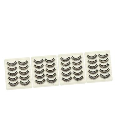 minkissy 40 Pairs Diamond False Eyelashes Rhinestones for Makeup False Eyelashes Magnetic False Lash Cosplay Lashes Colored Rhinestones Fake Lashes Decorate Make up Chemical Fiber Hard Stem