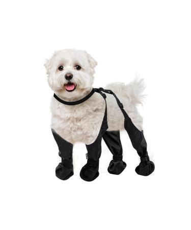 HY-MS Dog Boots Anti-Slip Dog Shoes Rugged Rubber Sole Pet Paw Protectors for Winter Snowy Day| Waterproof in Rainy Weather|Summer Hot Pavement Outdoor Walking Dog Boots (Medium)