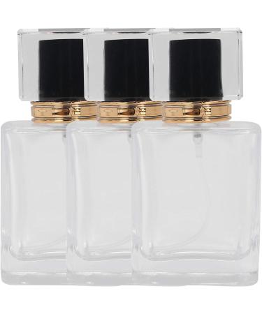 Yctze 50ml Clear Glass Empty Refillable Perfume Spray Bottle Transparent Atomizer Container Ideal for Travel (Black) - Buy Online on GoSupps.com