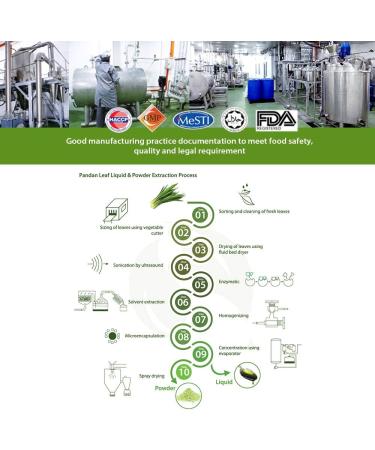 Vanilla of The East Natural Asian Gourmet Baking Ingredient Natural Flavor Natural Color Chlorophyll of Pandan Leaf Extract Concentrate for Bakery (1000g) 3 Bottle - Buy Online on GoSupps.com