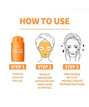 Turmeric Mud Mask Stick - Deep Cleanse Blackhead Removal & Radiant Glow for All Skin Types | International Shipping - Buy Online on GoSupps.com