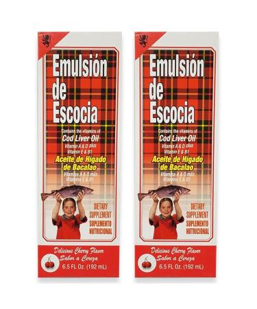 Emulsion De Escocia Cherry 6.5 Oz. Cod Liver Oil 2-PACK
