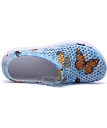 Ladies Garden Clogs - Breathable Women's Water Shoes Bathing & Beach Slippers EU Size 41 Blue - Perfect for Hiking & Outdoor Activities - Buy Online on GoSupps.com