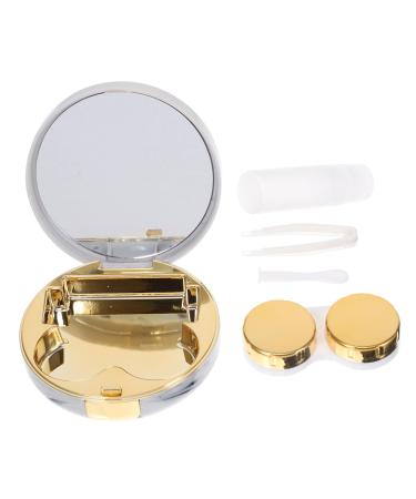 Hapinary marble pattern lens box 1 piece of contact lens container Mirror film Seachable lentil container carrier bag travel.