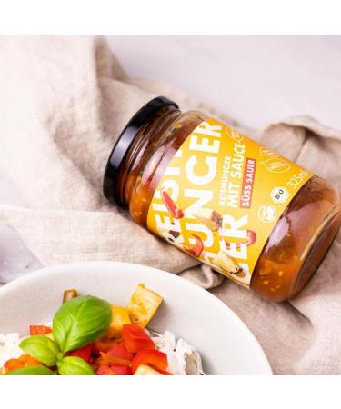 Reishunger Organic Sweet & Sour Sauce 6x325ml | Vegan & Gluten-Free Aromatic Curry Sauce for Rice Pasta & More - Buy Online on GoSupps.com