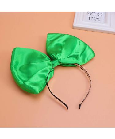 Minkissy Huge Bow Headband Candy Colored Hair Hoop Party Props Lovely Large Bowknot Hairband Party Props for Woman Girl(Green) - Buy Online on GoSupps.com