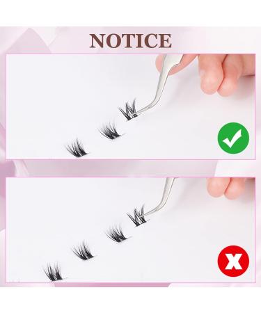Cluster Lashes Natural Individual Eyelash Extensions Kit | 48 Pieces Faux Mink DIY Eyelashes with Glue and Tweezer | 0.07 C 10mm | False Lashes Ribbons Cluster - Buy Online on GoSupps.com