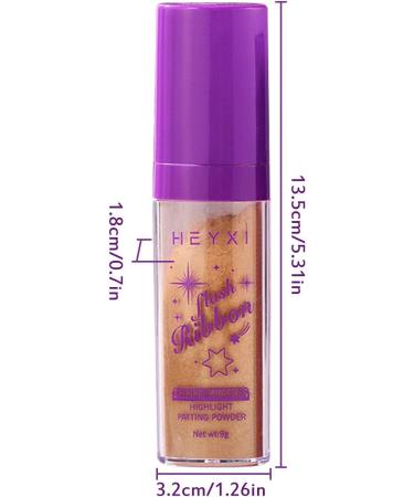 Fairy Powder Highlighter Rich Pigmented Highlighter Powder Highlighter Makeup | Instant Glow Luminizer for Face Hair Body High Gloss Highlighter Stick for Makeup Wynott 03# - Buy Online on GoSupps.com