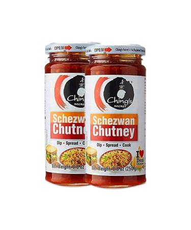 Chings Secret Schezwan Chutney | 250G | Spicy Dip with Starters | Spreading Chutney | Makes Your Food Tantalizing and Delicious | Indian Origin | Pack of 2 Schezwan Chutney 500G (Pack of 2)