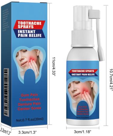 Spray Contre Les Maux De Dents Sprays R paration Des Gencives Spray De Soulagement De La Douleur Dentaire Sprays De Soulagement Des Maux De Dents Dents Gomme Douleur Spray 3 Pcs - Buy Online on GoSupps.com