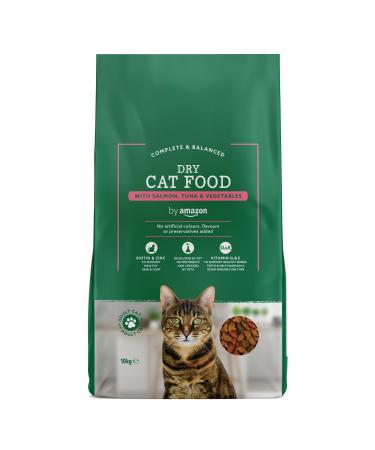 by Amazon - Complete dry food for adult cats salmon tuna and vegetables 1 pack of 10 kg