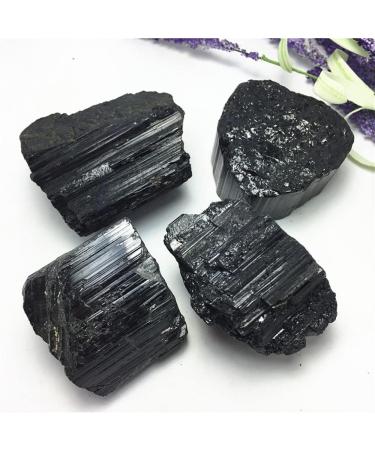 Crystal Decoration 1 Piece Natural Black Tourmaline Crystal Rough Specimen Crystal Rock Stone Gem Raw Home Decoration ERTEYIN - Buy Online on GoSupps.com