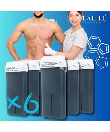  LALILL LALILL Pack of 6 Azulene Wax Cartridges - 100 ml - Roll-on Wax - Effective Hair Removal Wax - Wax Cartridge with Ingredient - Buy Online on GoSupps.com
