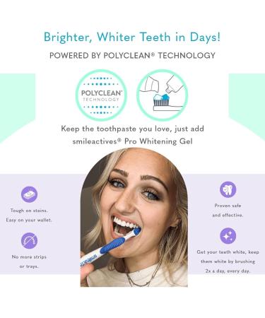 Smileactives Teeth Whitening Kit | Pro Gel + Whitening Pen for 6 Shades Whiter Teeth in 30 Days - Buy Online on GoSupps.com