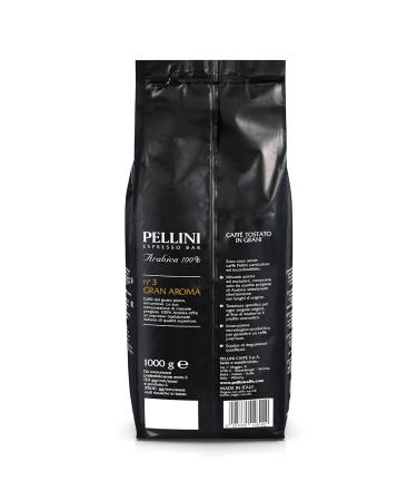Pellini N.3 Gran Aroma Coffee Beans - 100% Arabica Espresso 1kg Rich & Harmonious Flavor - Buy Online on GoSupps.com