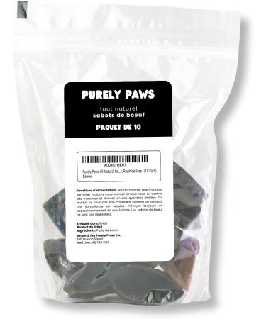 Purely Paws All-Natural Beef Hooves - Safe Digestible Dog Chews - Long-Lasting Low-Odour Rawhide Free - (10 Pack) - Buy Online on GoSupps.com